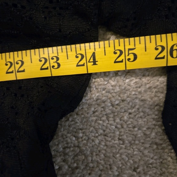 Ambiance Sheer Womens 3XL Black Lace Long Sleeve Blouse Peplum Whimsigoth Goth - Picture 11 of 12